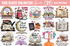 Book Reader Sublimation Bundle PNG Product Image 1
