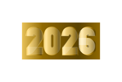 Modern cover background with horizontal 2026 number on gold Product Image 1