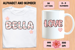 Romantic Coquette Alphabet PNG Letters &amp; Numbers 300DPI Product Image 6
