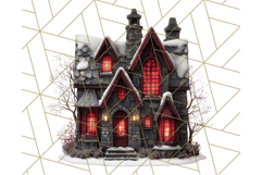 Gothic Christmas Clipart Dark Holiday PNG, Dark Christmas Product Image 2