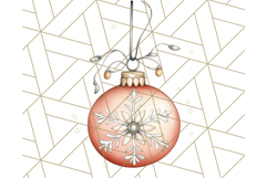 Vintage Christmas Ornaments and Presents PNG Holiday Clipart Product Image 2