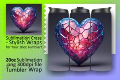 Captivating Love Story: Valentine's Tumbler Art Product Image 1