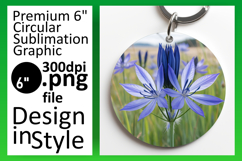 Dynamic Round Design for Keychains , Flowers Product Image 1