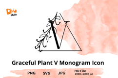Graceful Plant Monogram Icon Product Image 1