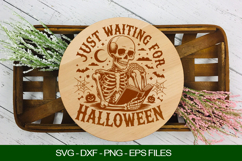 Just waiting for halloween Cutting Board SVG Product Image 1