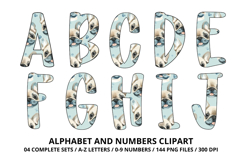 Cute Puppies Alphabet PNG, watercolor Letters &amp; Numbers Product Image 2