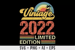 Vintage 2022 Limited edition SVG - 1st Birthday SVG T-shirt Product Image 1