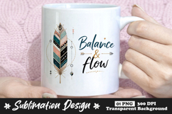 Balance and Flow Feather Sublimation PNG Product Image 1