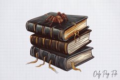 Books Halloween Clipart PNG Product Image 1