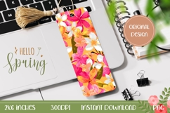 Tropical Flowers Bookmark Printable, Floral Bookmark Design Product Image 1
