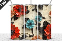 Flowers Tumbler Wrap | Sublimation Design | Tumble PNG Product Image 1