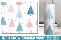 Let It Snow Christmas Tumbler Sublimation Wrap Product Image 1