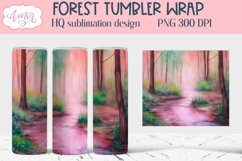 Watercolor Forest Tumbler Wrap Sublimation PNG BUNDLE Product Image 3