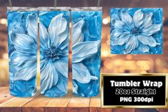 Sublimation Tumbler Wrap with 3D Flowers Product Image 1