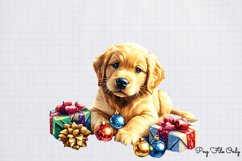 Christmas Retrievers Clipart PNG Product Image 1