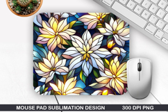 Flowers Mouse Pad Sublimation, Summer Mouse Pad PNG Product Image 1