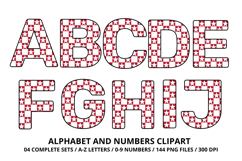 4th July Alphabet png clipart, independence letters doodle Product Image 2