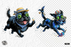 Whimsical Summer Dog Png Clipart Product Image 1