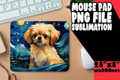 Artistic Dog Mouse Pad for PNG Sublimation Product Image 1