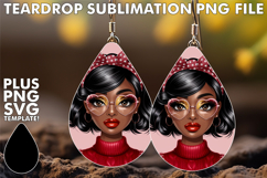 RADIANT teardrop EARRINGS Gift Ideas, Afro Girl Product Image 1