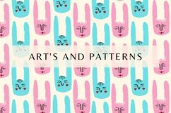 Love bunny seamless pattern | Love bunny digital paper Product Image 2