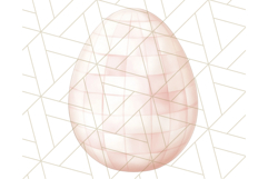 Pastel Pink Easter Bunny Egg and Flowers Clipart PNG Product Image 5