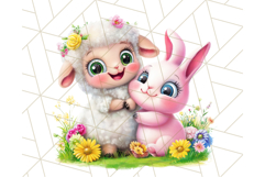 Cute Animal Friends Clipart PNG, Bright Spring Animal Duos Product Image 2