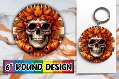 Heartfelt Circle Car Coasters PNG, Skull Product Image 1