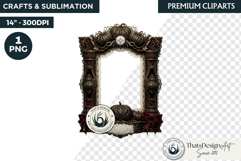 Harvest of Haunts Halloween Gothic Frame PNG Clipart Product Image 1