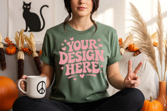 halloween sweatshirt mockup, autumn mockup, festive mockup Product Image 3