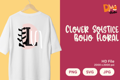 Clover Solstice Boho Floral Monogram Product Image 1