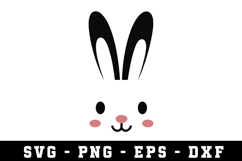 Bunny Ear &amp; Face SVG | SVG Cut files | Cricut Product Image 1