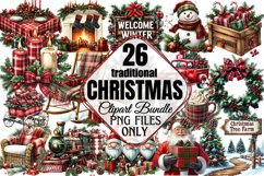 Christmas traditional clipart Bundle PNG Product Image 1