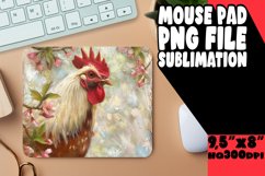 Vintage Inspired Rooster Mouse Pad Sublimation Product Image 1