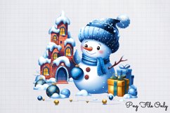 Golden Snowman Sublimation Clipart PNG Product Image 1
