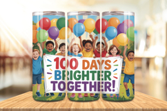 100 Days Of School Tumbler wrap, Teacher Day 20oz Tumbler Product Image 1