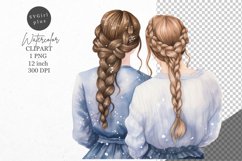 Christmas clipart, Girls clipart, Blue Christmas Product Image 1