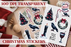 Christmas Sticker Sheet Gothic Dark Winter Holiday PNG Product Image 1