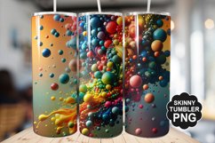 Colored Water Drops Tumbler Warp - Tumbler PNG Design Product Image 1