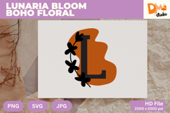 Lunaria Bloom Boho Floral Monogram Product Image 1