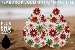 Enchanting Sublimation Teardrop Earrings Product Image 1