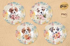 Watercolor Puppies Dog Wind Spinner | Sublimation Spinner Product Image 2