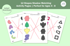 Preschool 12 Shape Shadow Matching Activity Pages for Toddle Product Image 2