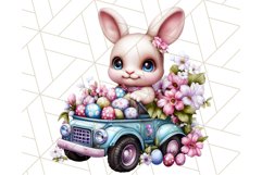 Easter Bunny Farm Clipart, Tractor Vehicle PNG Product Image 2