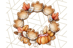 Fall Cookie Clipart PNG, Autumn Sweets Pumpkin Cookies Product Image 2