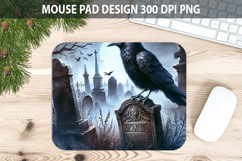 Watercolor Crow Mouse pad Sublimation - Animal PNG Design Product Image 1