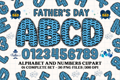 Father’s Day Alphabet clipart, father’s day letters doodle Product Image 1