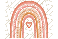 Boho Rainbow PNG Clipart, Earthy Arches &amp; Minimal Shapes Product Image 2