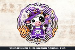 Halloween Cow Wind Spinner Sublimation Design Product Image 1