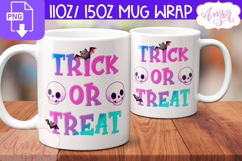 Trick or treat mug wrap PNG, Cute Halloween mug PNG Product Image 2